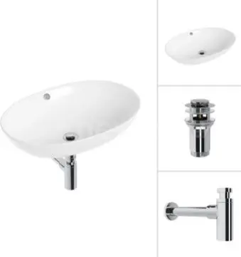 Умывальник Lauter 21709 + клапан 21190CH + сифон 21635CH (хром)