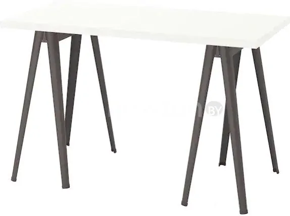 Стол Ikea Лагкаптен/Нэрспель 494.167.81 (белый/темно-серый)