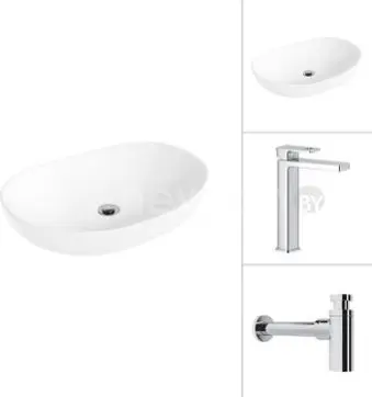 Умывальник Lauter 21502 + Cascade 21СК0655C с сифоном 21635CH (хром)
