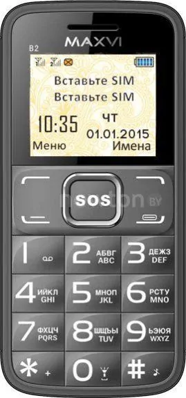 Телефон Maxvi B2 Grey