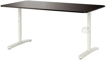 Стол Ikea Бекант (черно-коричневый/белый) 392.826.83