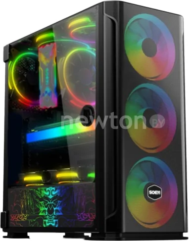 Корпус Soeyi AX1-B10 Tempered Glass