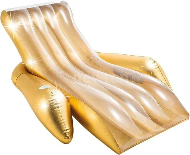 Надувной шезлонг для плавания Intex Shimmering Gold Lounge 56803