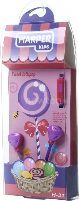 Наушники с микрофоном Harper Kids H-31 (фиолетовый)