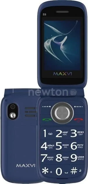 Телефон Maxvi E6 (синий)