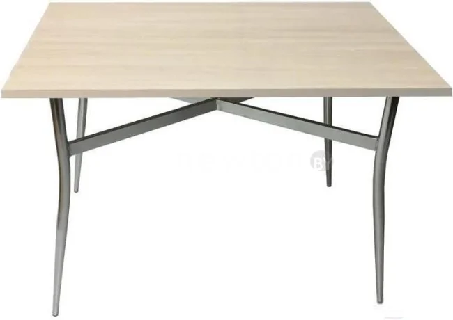 Кухонный стол Solt 120x80 (шимо светлый/ноги гнутые усиленные хром)