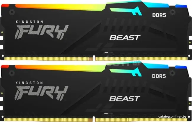 Оперативная память Kingston FURY Beast RGB 2x32ГБ DDR5 5600 МГц KF556C40BB2AK2-64