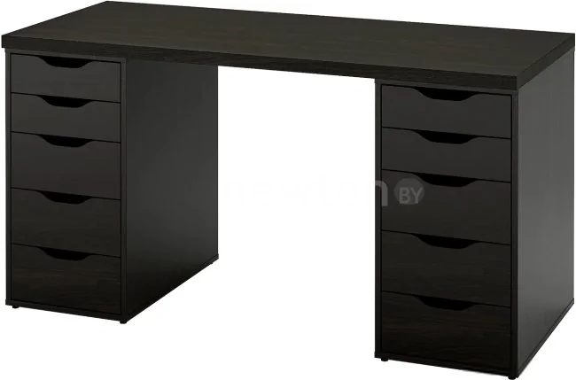Стол Ikea Лагкаптен/Алекс 394.321.97 (черно-коричневый)