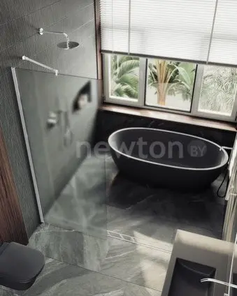 Душевая стенка MaybahGlass 79x195 MGD-700-1у (сатин стекло/белый матовый)