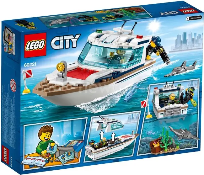 Конструктор LEGO City 60221 Яхта для дайвинга