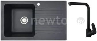 Кухонная мойка БелЭворс Styl L + Like F8005022 (черный)