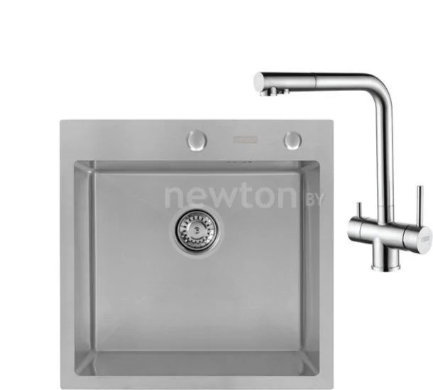 Кухонная мойка ARFEKA ECO AR 500*500 + cмеситель GEMINIA SATIN