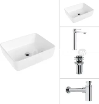 Умывальник Lauter 21674 + Moon 21СK81691C + сифон 21635CH + дон.клапан 21190CH (хром)