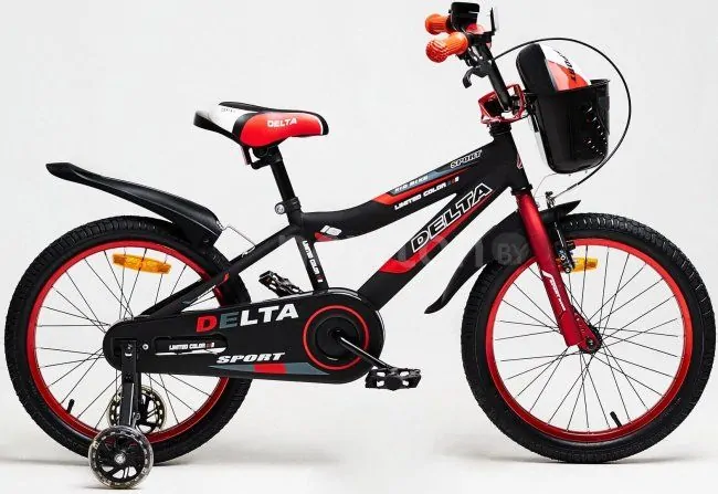 Детский велосипед Delta Sport 18 (черный/красный, 2019)