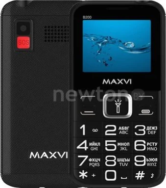 Кнопочный телефон Maxvi B200 (черный)