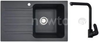 Кухонная мойка БелЭворс Styl R + Like F8005022 (черный)