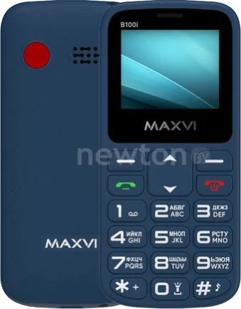 Кнопочный телефон Maxvi B100i (синий)