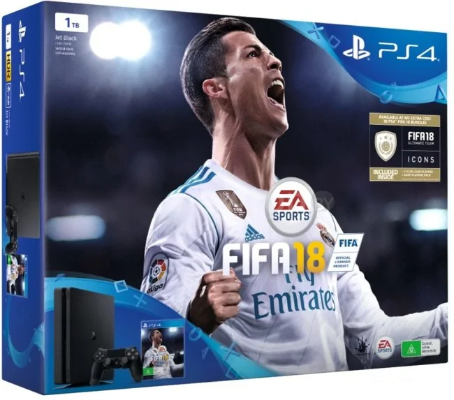 Игровая приставка Sony PlayStation 4 Slim FIFA 18 1TB (черный)