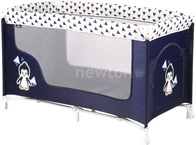 Манеж-кровать Lorelli San Remo 1 Layer 2019 Blue White Penguin