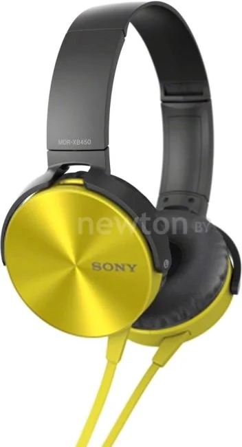 Наушники с микрофоном Sony MDR-XB450AP (желтый)