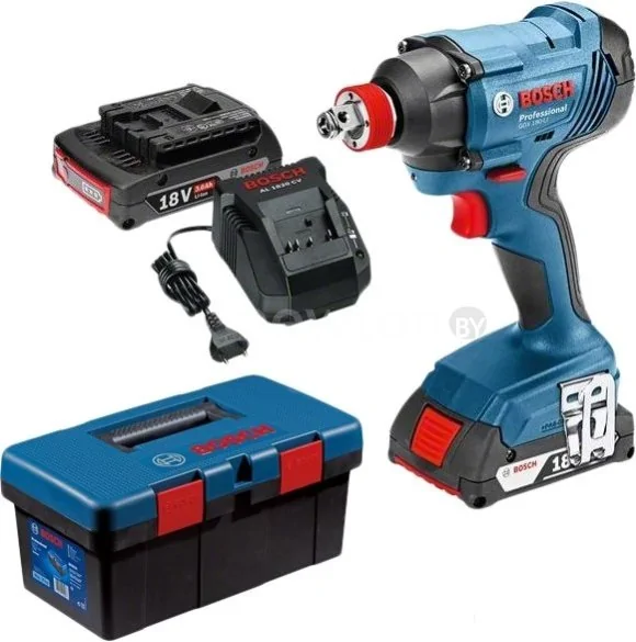 Ударный гайковерт Bosch GDX 180-LI Professional 0615990L2A (с 2-мя АКБ, кейс)