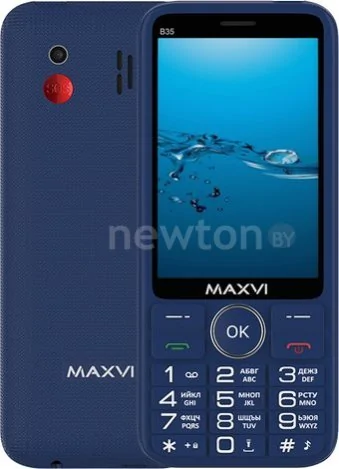 Кнопочный телефон Maxvi B35 (синий)