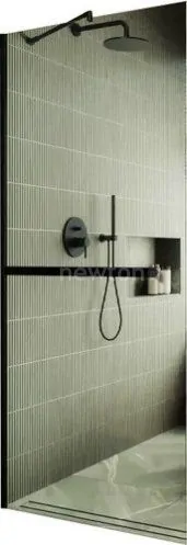 Душевая стенка MaybahGlass 195x89 MGD-732-6у (прозрачное стекло/черный)