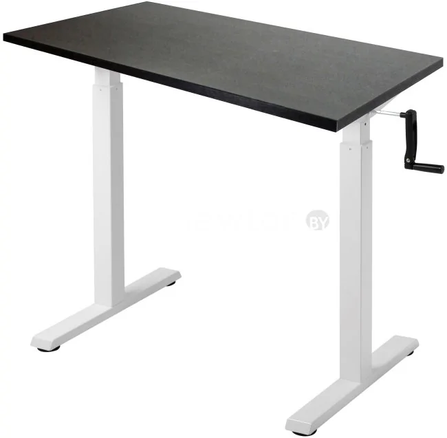 Стол для работы стоя ErgoSmart Manual Desk Compact 1360x800x36 мм (дуб мореный/белый)
