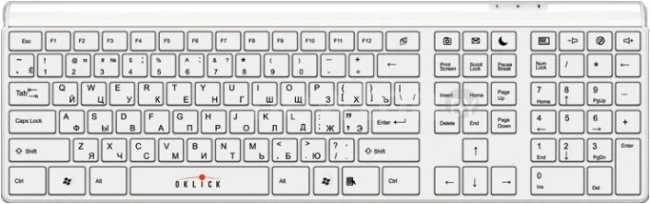 Клавиатура Oklick 560S White