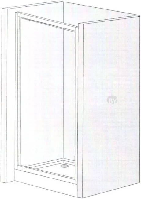 Душевая дверь Belezzo HX-151 90x90 (хром, прозрачное стекло)