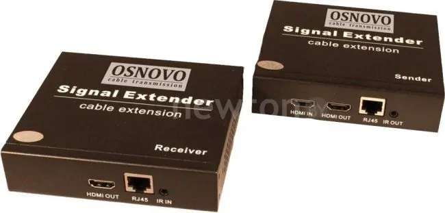 Удлинитель по витой паре Osnovo TLN-Hi/2+RLN-Hi/2