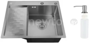 Кухонная мойка РМС MRK-6350BL-R (с дозатором)