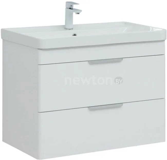 Aquanet Тумба с умывальником Ирис new 80 312431 (белый глянец)
