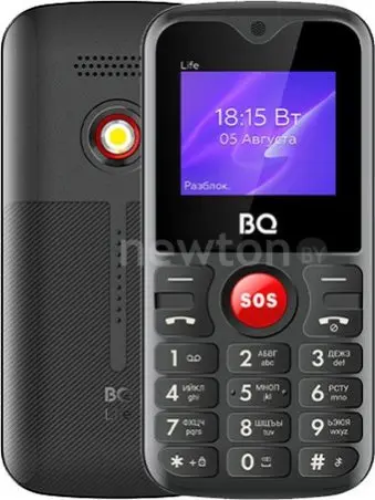 Кнопочный телефон BQ BQ-1853 Life (черный/красный)