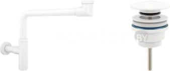 Сифон Wellsee Drainage System 182128003 (сифон, донный клапан, матовый белый)