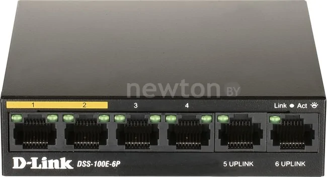 Неуправляемый коммутатор D-Link DSS-100E-6P/A1A