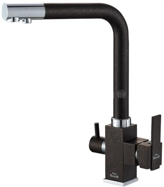 Смеситель ZorG Steel Hammer SH 805 (черный/хром)