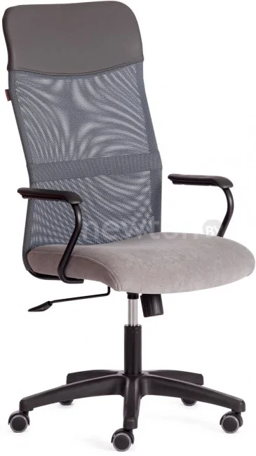 Офисное кресло TetChair Practic флок/кожзам (серый)