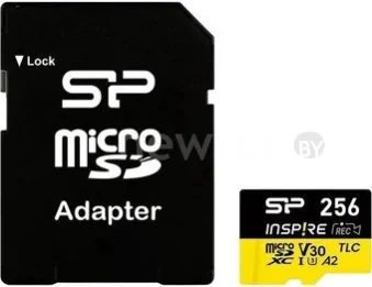 Карта памяти Silicon-Power Inspire microSDXC SP256GBSTXLA2V1NSP 256GB (с адаптером)