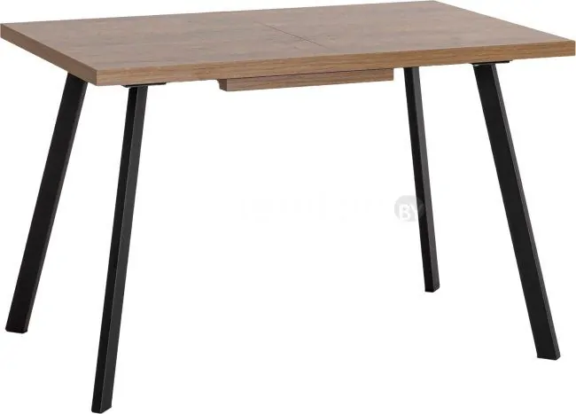 Кухонный стол Stool Group Plain 116-158x74 (дуб ка/черный)