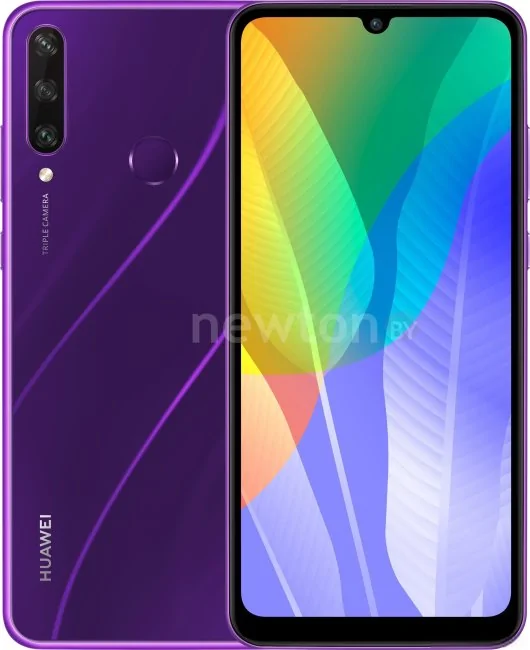Телефон Huawei Y6p MED-LX9N 3GB/64GB (мерцающий фиолетовый)