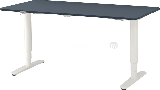 Стол Ikea Бекант (синий линолеум/белый) 292.821.98