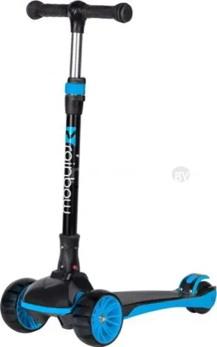 Трехколесный самокат Novatrack Rainbow 120 120BB.RAINBOW.BBL25 (черный/синий)