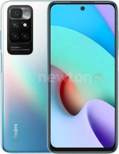 Телефон Xiaomi Redmi 10 без NFC 4GB/128GB международная версия (синее море)