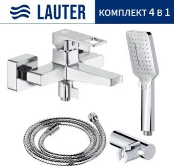 Смеситель Lauter Cascade 21CK6615C + 21СКFG80101C + 21S00126 + 21CKFS90120