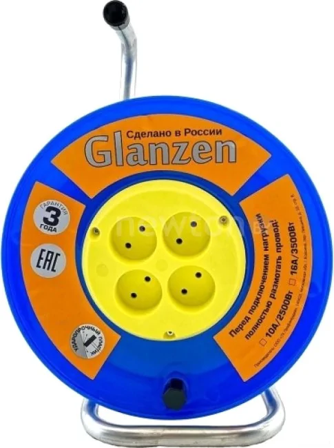 Удлинитель на катушке Glanzen EB-40-014