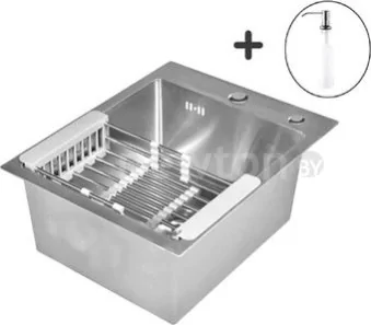 Кухонная мойка Wisent WS-34050/GER013 (с сифоном, дозатором и коландером)