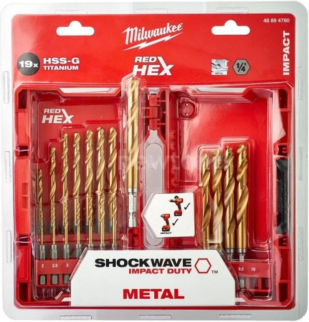 Набор сверл Milwaukee 48894760 (19 предметов)