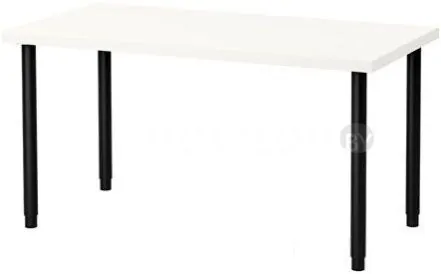 Письменный стол Ikea Линнмон/Олов (белый/черный) 292.794.69