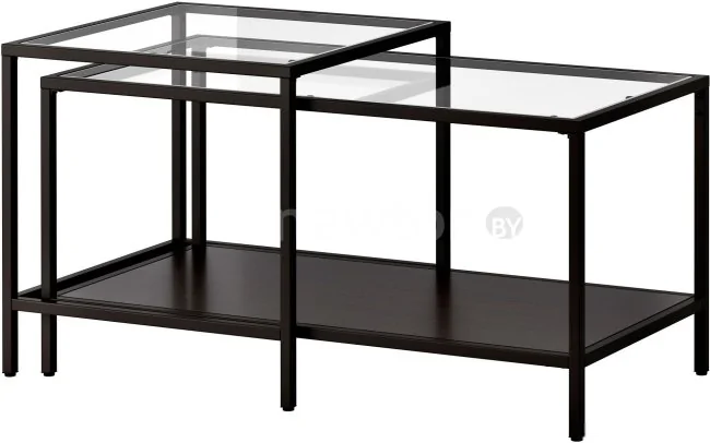 Журнальный столик Ikea Витшё (черно-коричневый) 803.833.06